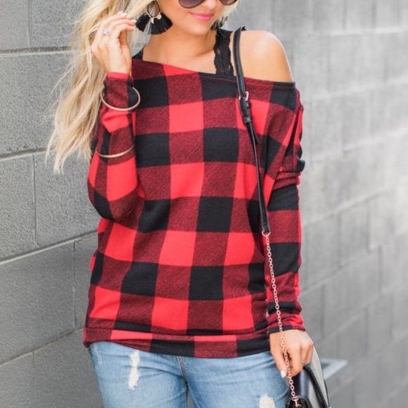 MICAH Off the Shoulder Top - RED - Picture 3 of 3